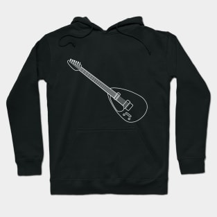 Classic Vox Mark VI Teardrop guitar (left handed) outline graphic Hoodie